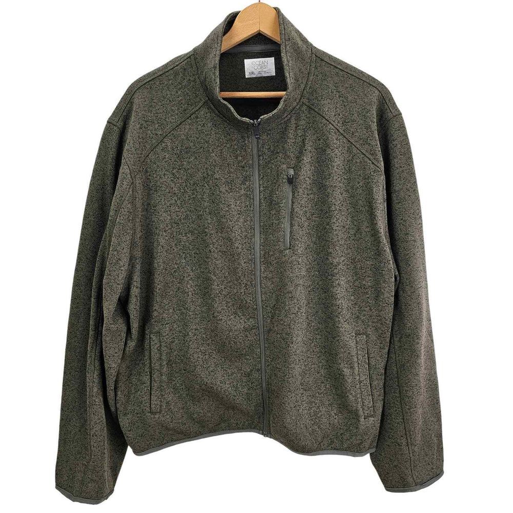 Ocean + Coast Full Zip Olive Jacket Men's Size XXL